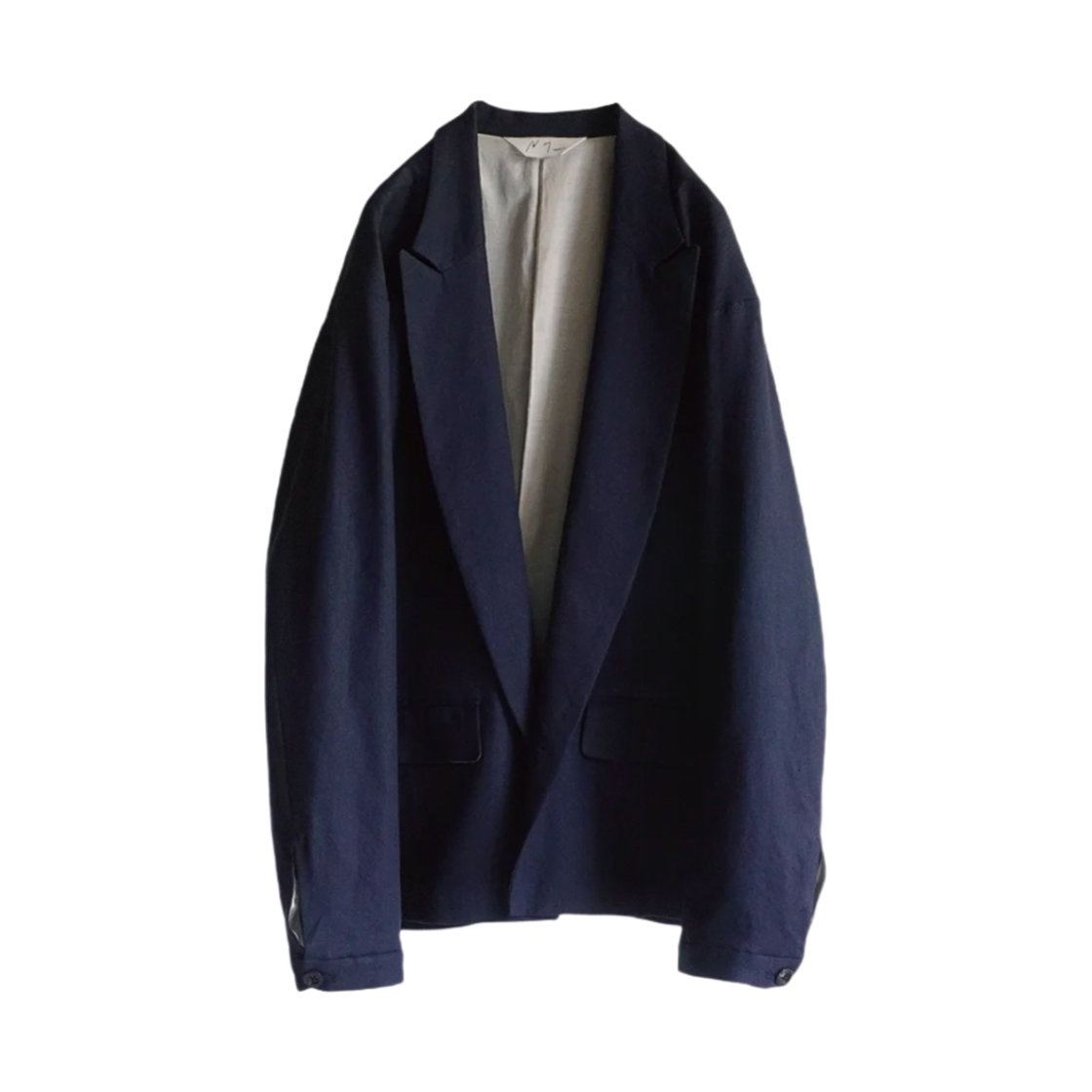 안셀름 버튼리스 테일러드 자켓 네이비(Ancellm Buttonless Tailored Jacket Navy)