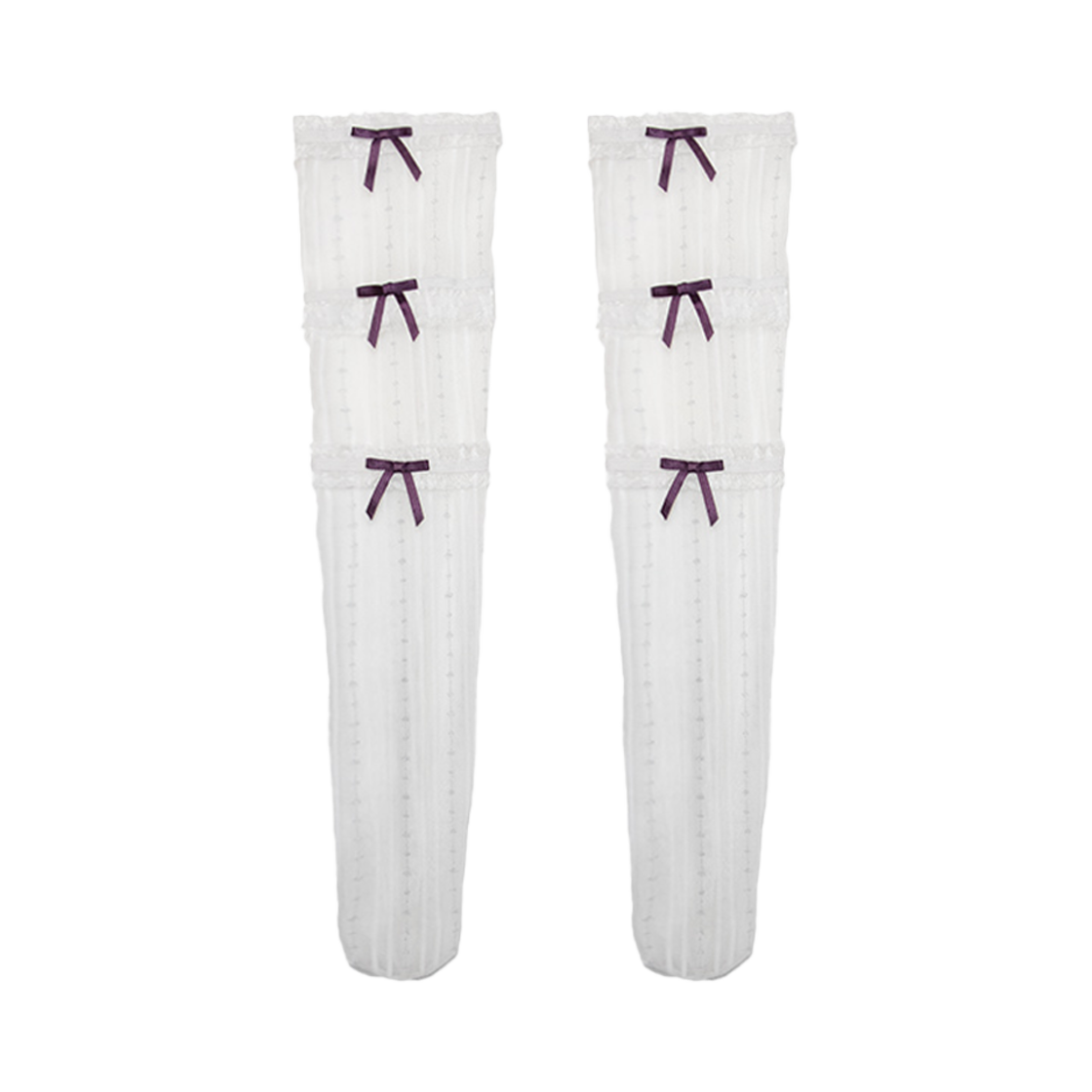 오니뗄라 퍼플 리본 하프 스타킹(Onnitella Purple Ribbon Half Stockings) - 1