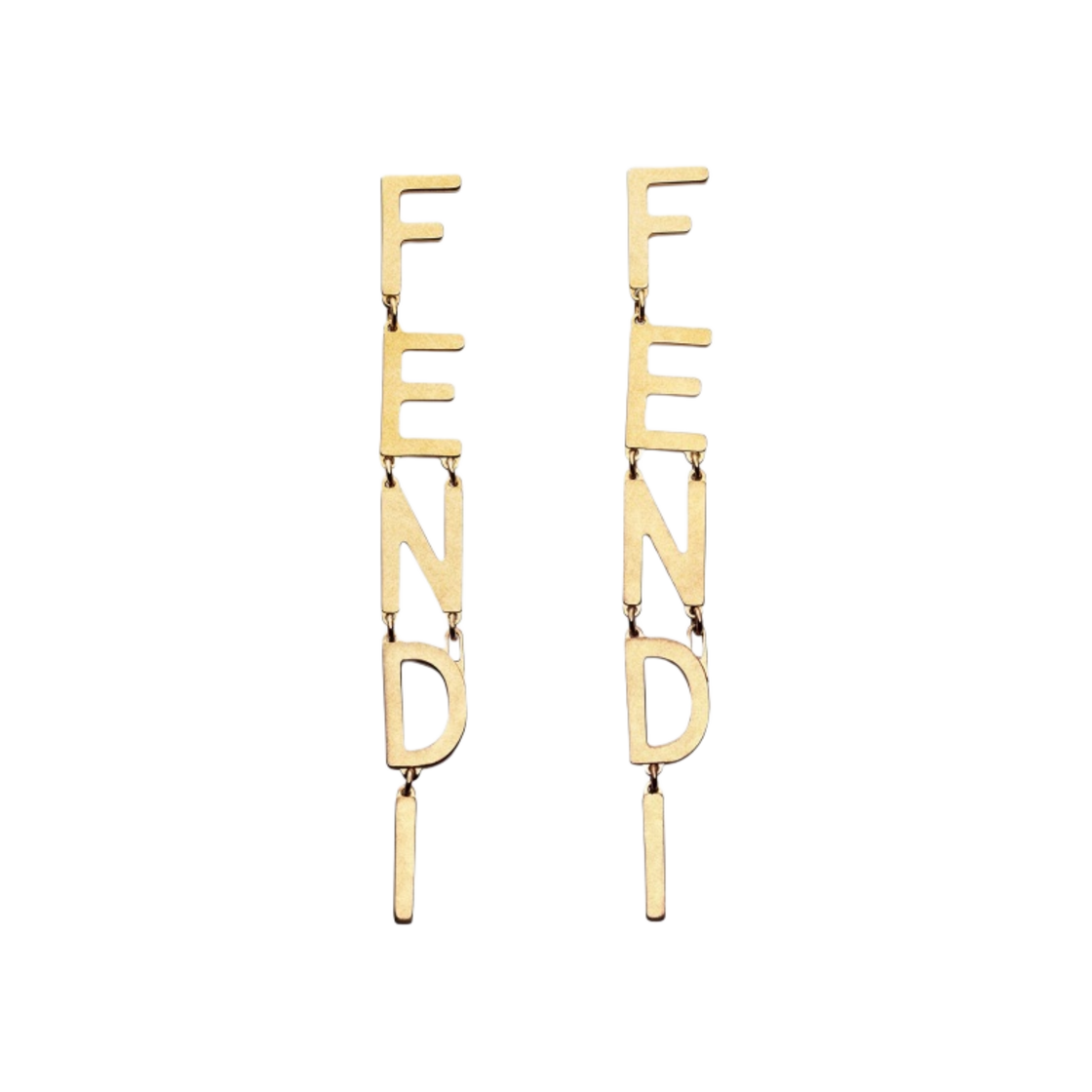 (W) 펜디 시그니쳐 이어링 골드((W) Fendi Signature Earrings gold) - 1
