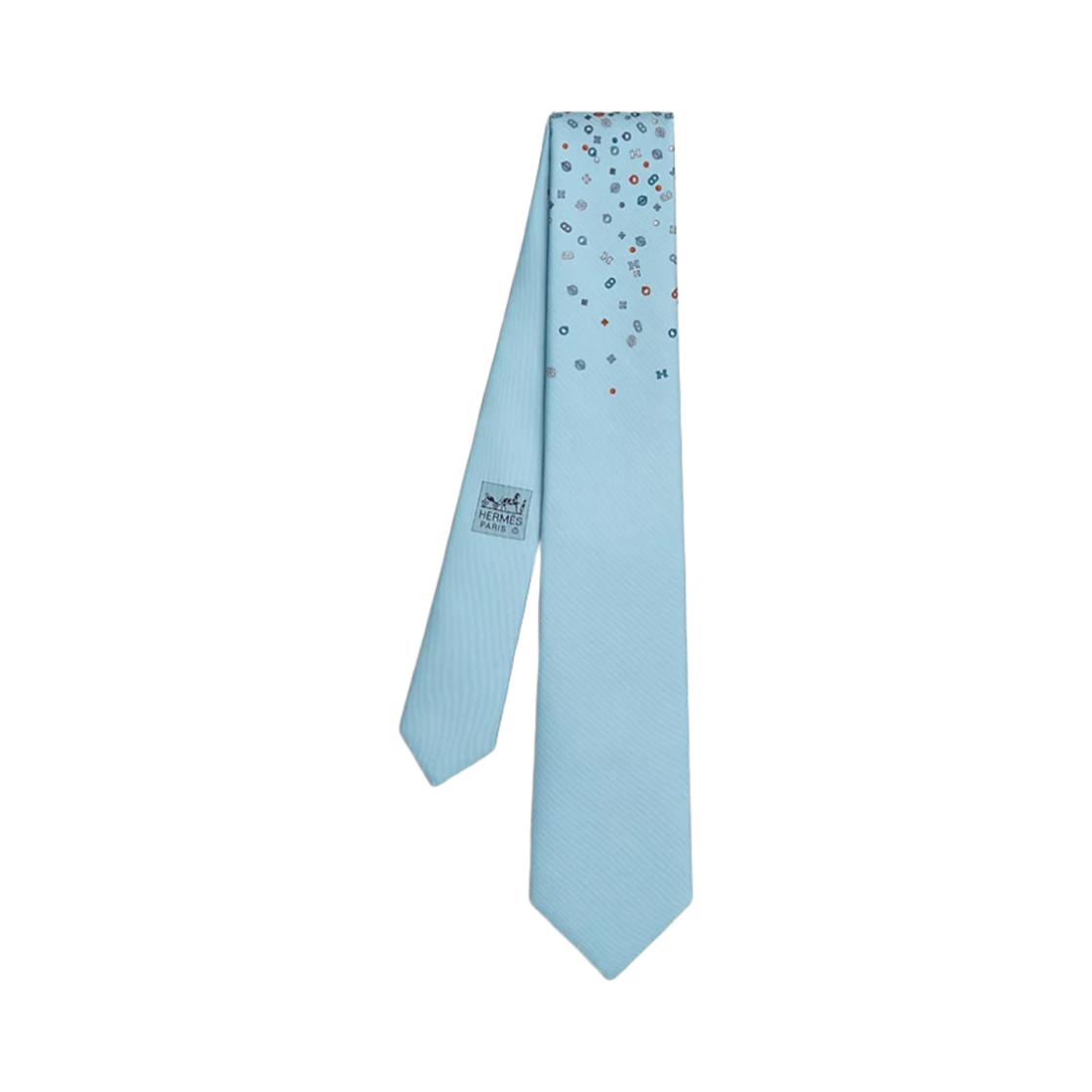 에르메스 타이 7 타이 퀸카일리 셔플 타이 씨엘 오랑쥬(Hermes Tie 7 Quincaillerie Shuffle Tie Ciel Orange) - 1