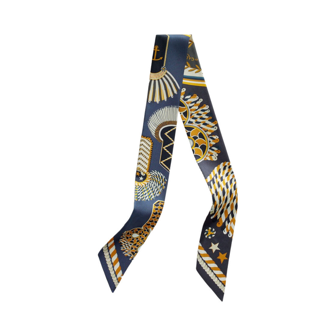 (W) 에르메스 에폴렛 드 갈라 트윌리 마린 골드 블랑((W) Hermes Epaulettes De Gala Twilly Marine Gold Blanc) - 1