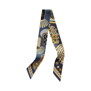 (W) Hermes Epaulettes De Gala Twilly Marine Gold Blanc