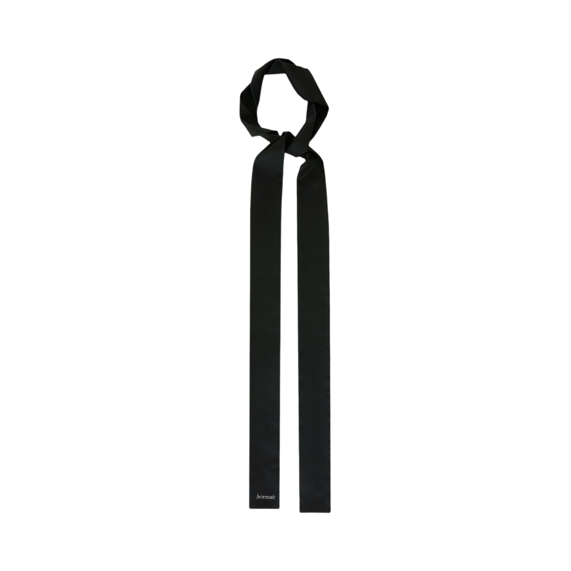 - (W) Aviemuah Tie Silk Scarf Black