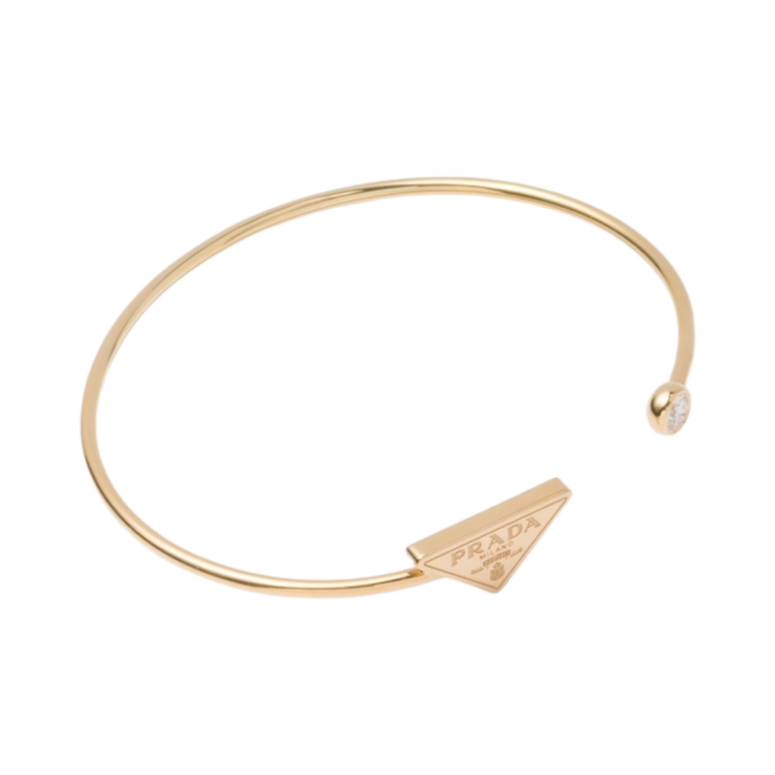 프라다 이터널 골드 뱅글 브레이슬릿 옐로우 골드 & 다아이몬드 골드 화이트(Prada Eternal Gold Bangle Bracelet in Yellow Gold with Diamond Gold White) - 1