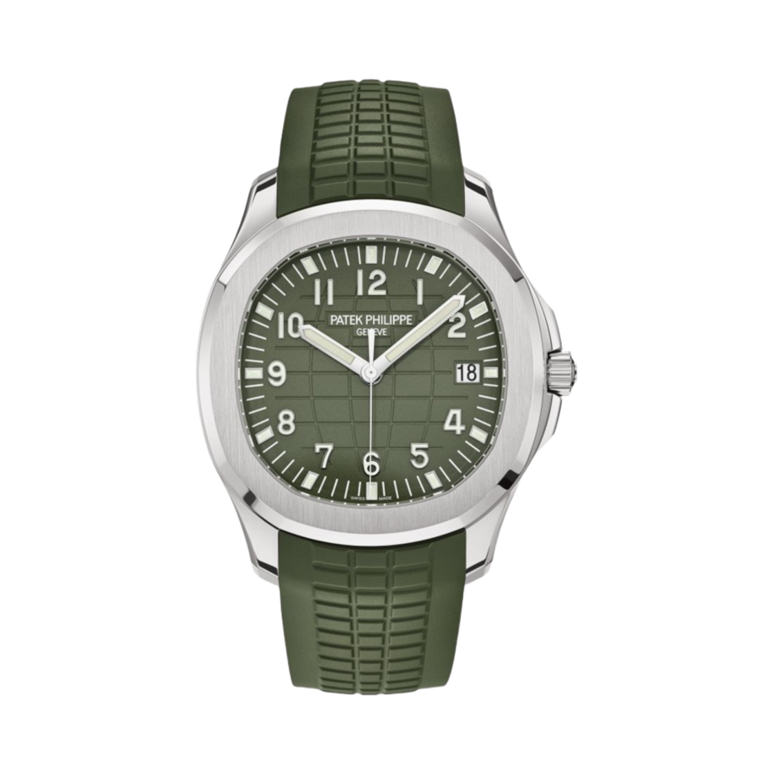 5168G-010 Patek Philippe Aquanaut 42mm 5168G-010 White Gold Khaki Green Dial Khaki Green