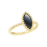 Miko Vasty Marquise Onyx Ring Yellow Gold