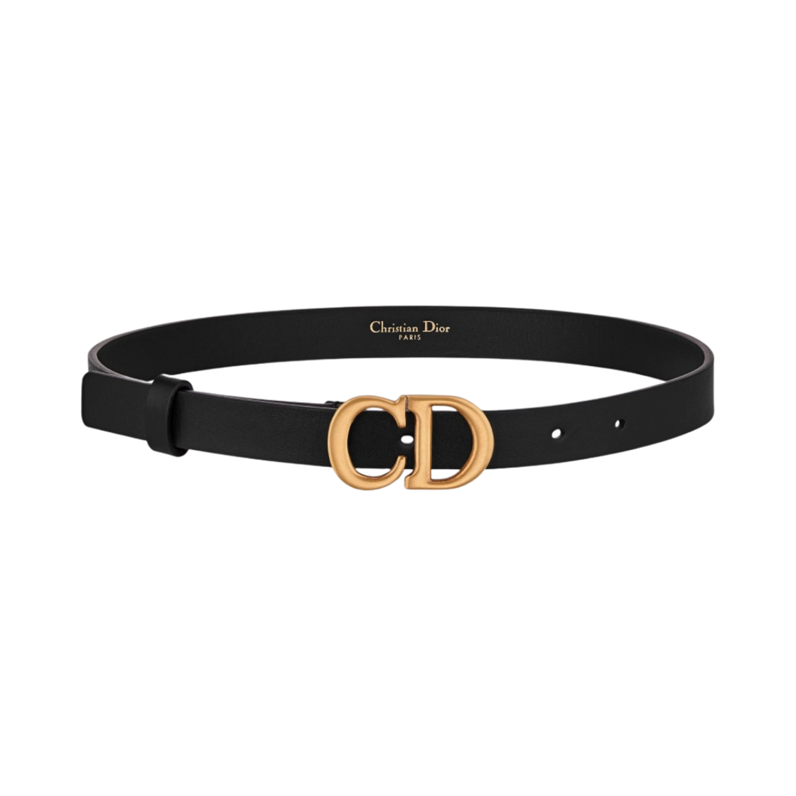 (W) 디올 새들 20mm 울트라스무스 카프스킨 레더 벨트 블랙 앤티크 골드((W) Dior Saddle 20mm Ultrasmooth Calfskin Leather Belt Black Antique Gold)