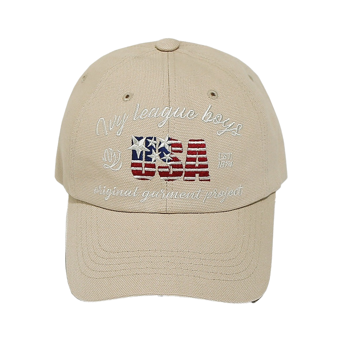 오가프 아이비보이 레터링 볼캡 아이보리