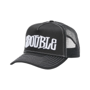 S/Double Mid Block Curved Peak Trucker Cap Black