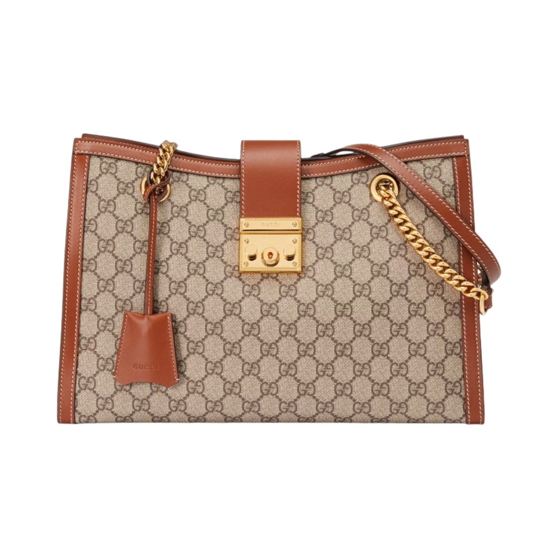 구찌 패드락 미디움 GG 숄더백 브라운 GG 슈프림 캔버스(Gucci Padlock Medium GG Shoulder Bag Brown GG Supreme Canvas) - 1