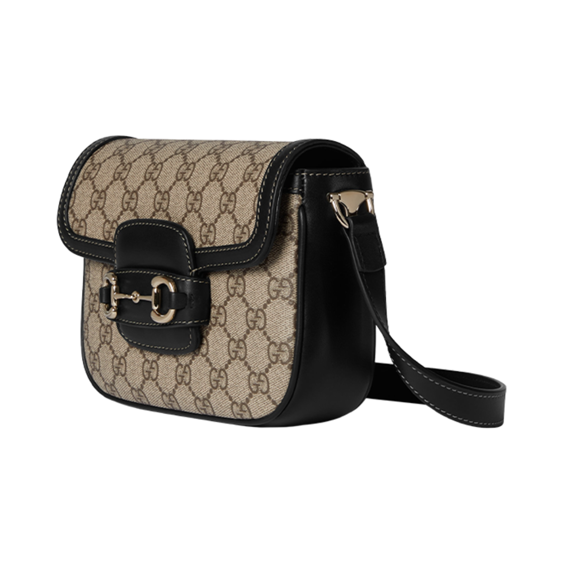 구찌 홀스빗 1955 미니 숄더백 베이지 블랙(Gucci Horsebit 1955 Mini Shoulder Bag Beige Black) - 2