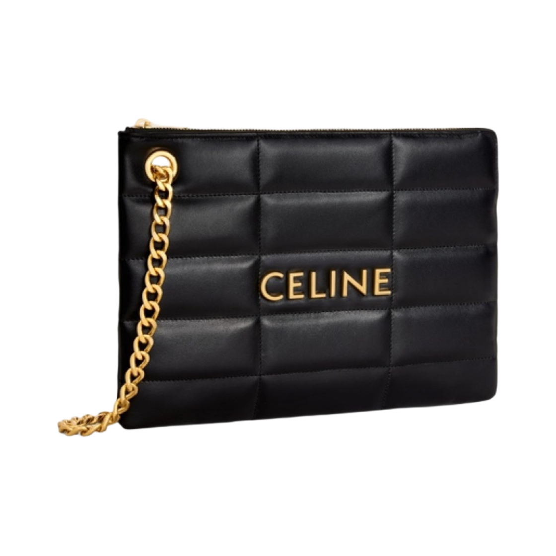 셀린느 퀼티드 카프스킨 체인 스몰 파우치 블랙(Celine Small Pouch with Chain in Quilted Calfskin Black) - 2
