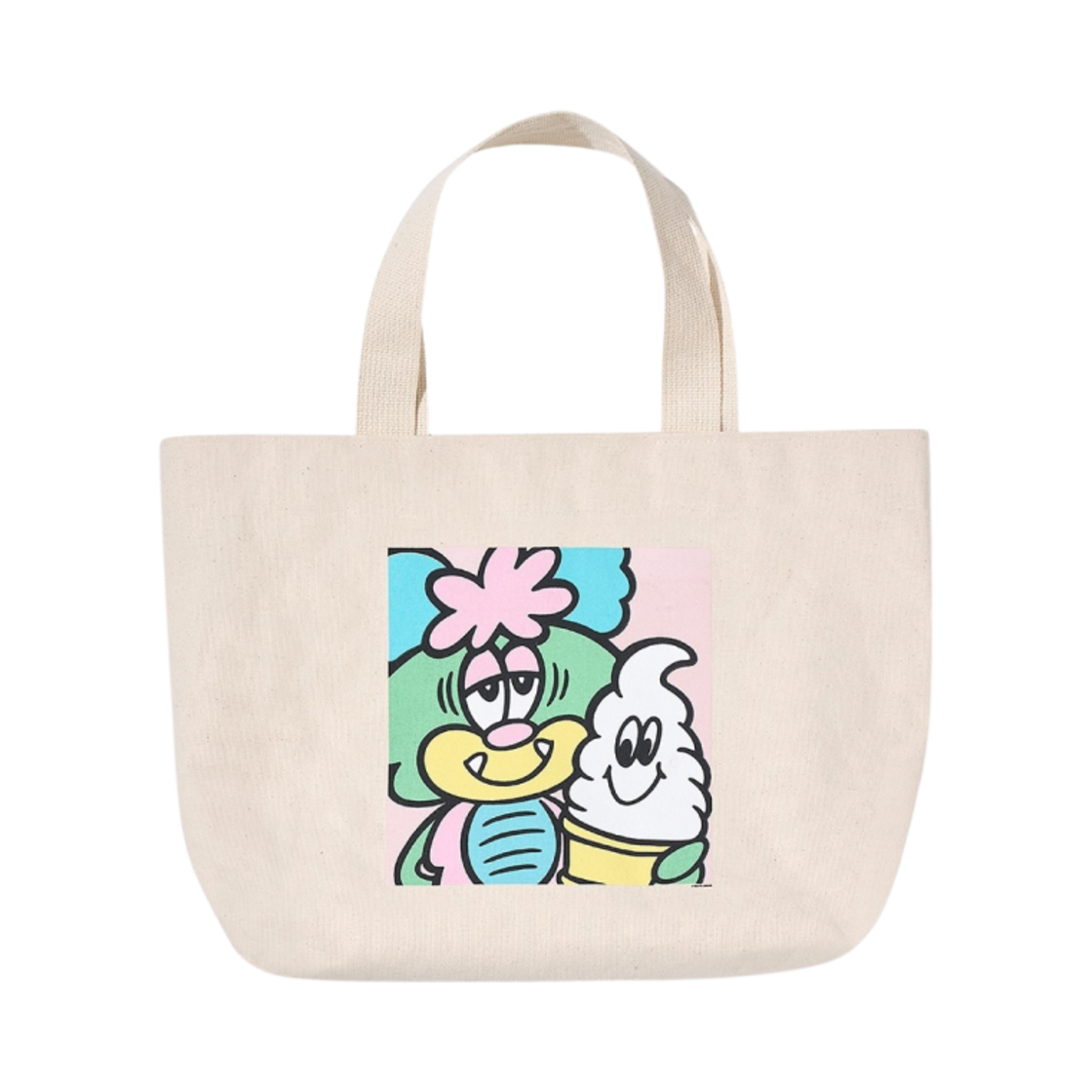 베르디 비스티 플레이그라운드 아이스크림 토트백 화이트(Verdy Visty Playground Ice Cream Tote Bag White)