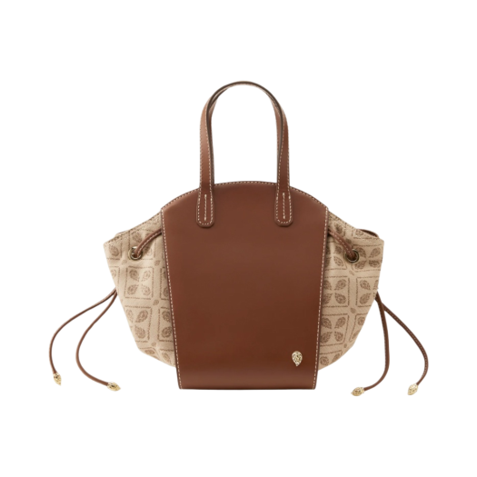 Helen Kaminski Allure Tote Bag Jacquard Latte Cuoio