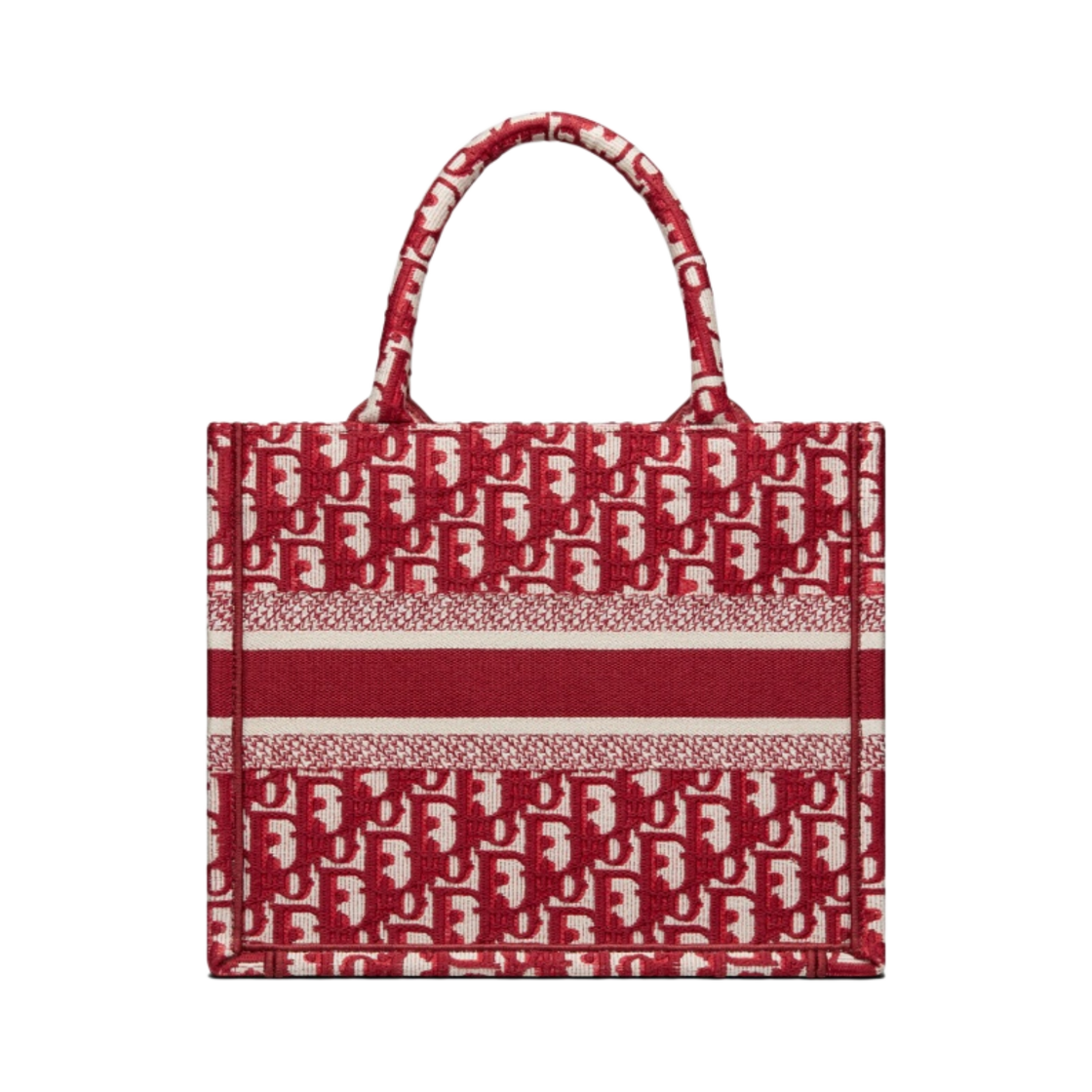 디올 스몰 북 토트백 버건디 디올 오블리크 자수(Dior Small Book Tote Burgundy Dior Oblique Embroidery) - 3