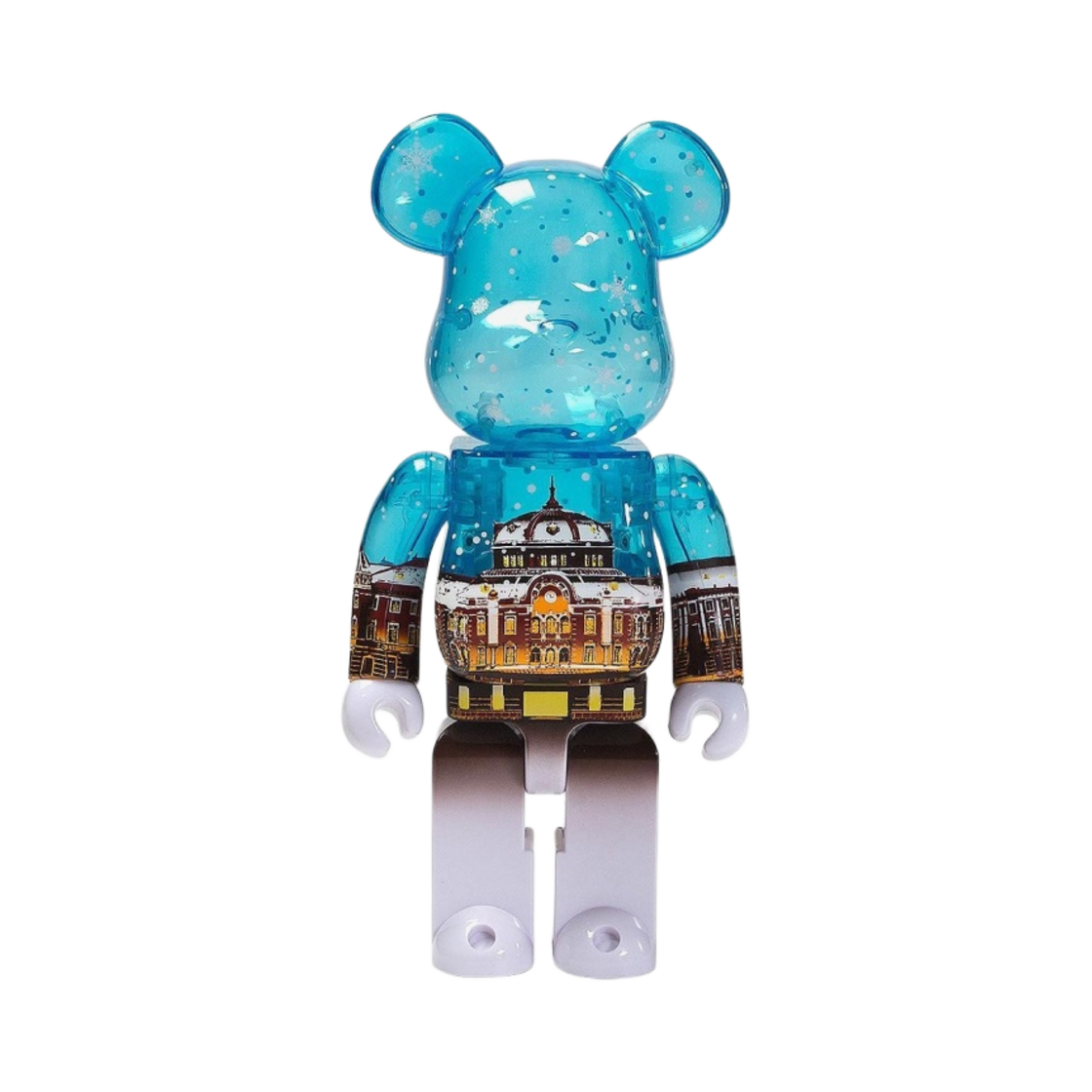 - Bearbrick Tokyo Station Marunouchi Station Building Snow Ver. 400% Blue