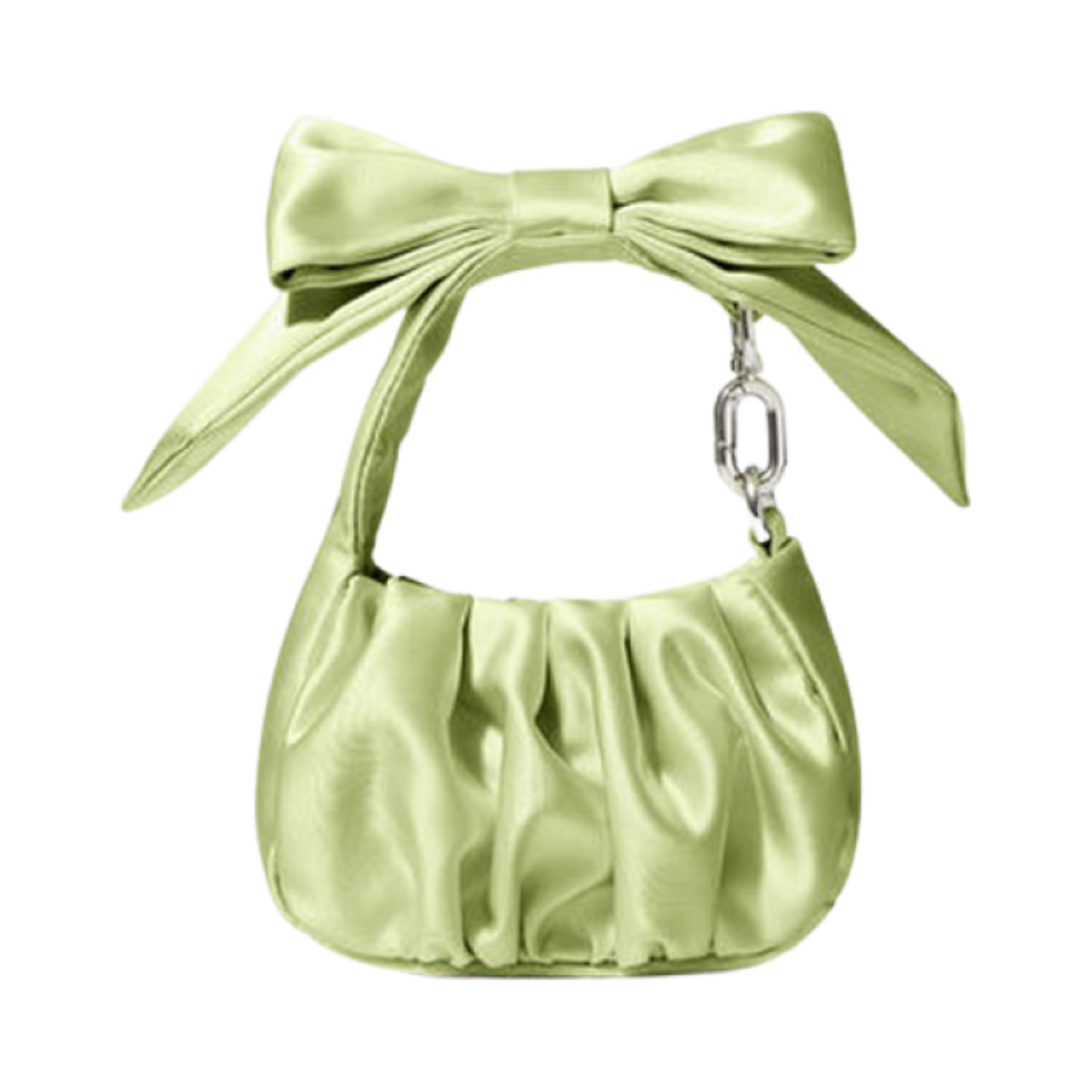 앤아더스토리즈 나노 새틴 보우백 피스타치오(& Other Stories Nano Satin Bow Bag Pistachio)