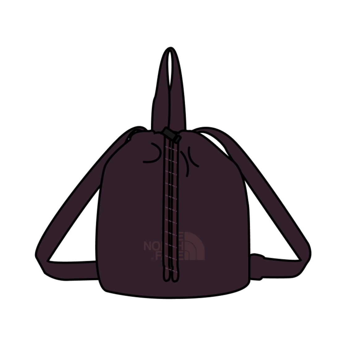 NN2PQ67L The North Face White Label Bucket Bag Mini Dark Brown