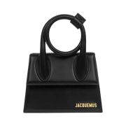 Jacquemus Le Chiquito Noeud Coiled Leather Handbag Black