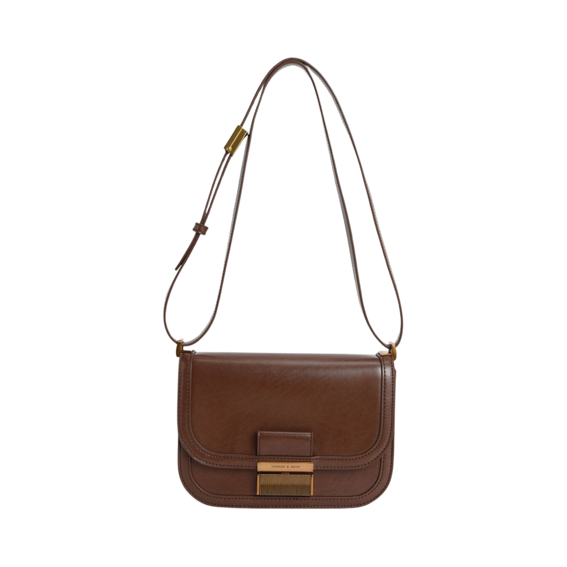 CK2-80781400 Charles & Keith Charlot Bag Dark Brwon