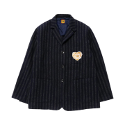 Human Made Striped Tweed Blazer Navy
