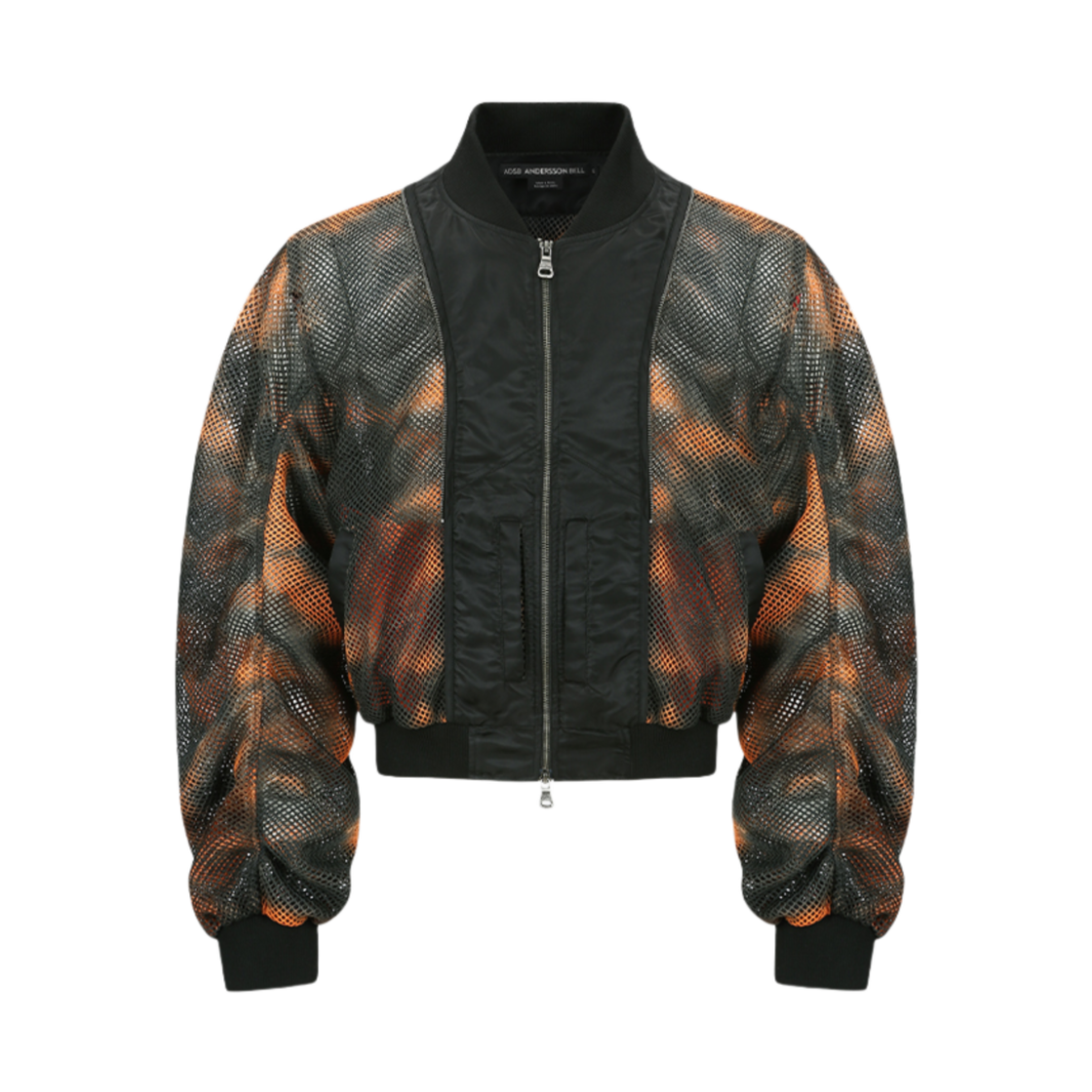 awa701u(BLACK) ADSB Andersson Bell Unisex Double Layer Mesh Bomber Black