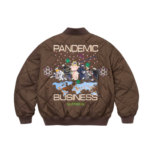 Supreme AOI Quilted Work Jacket Brown - 24FW