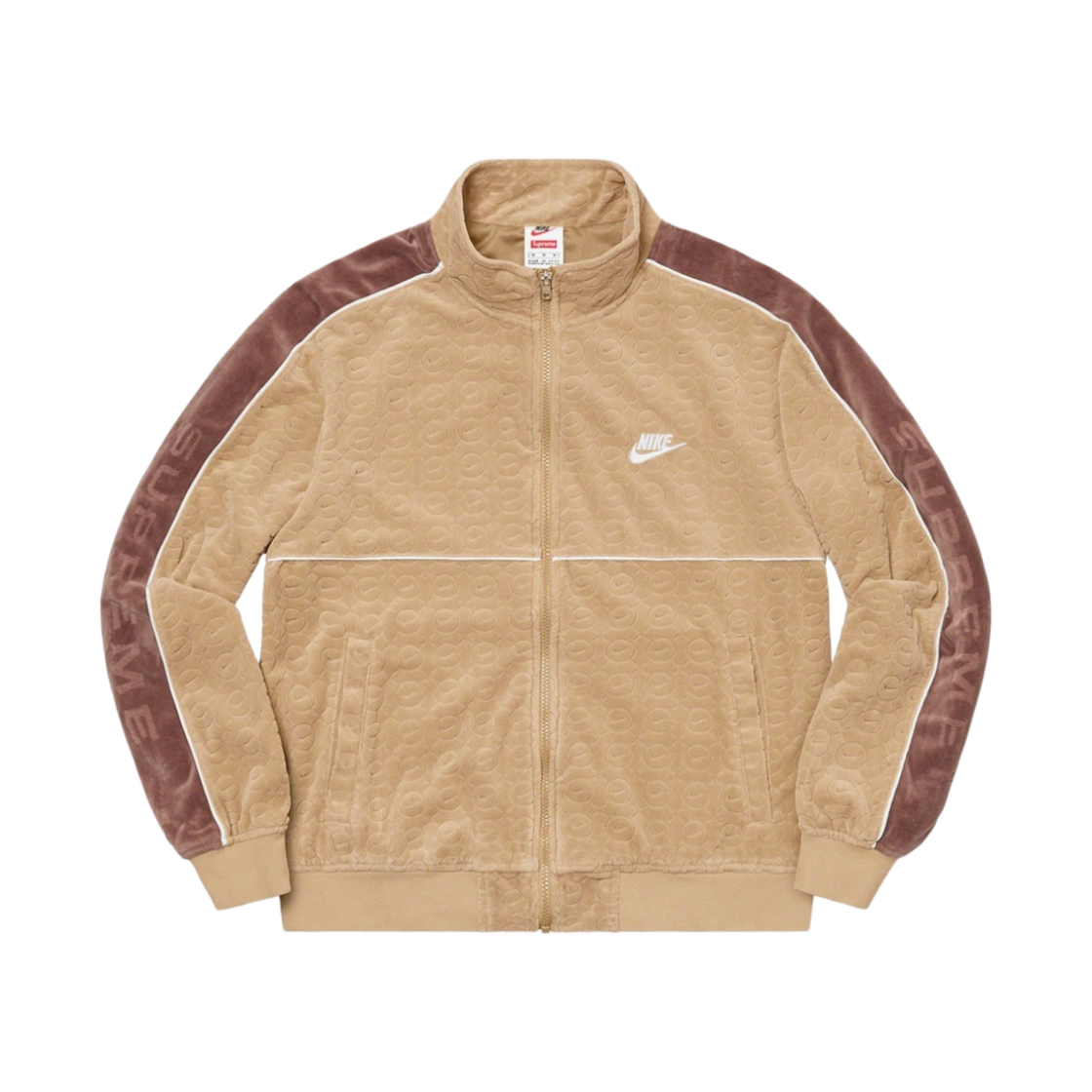 슈프림 x 나이키 벨루어 트랙 자켓 탄 - 21SS(Supreme x Nike Velour Track Jacket Tan - 21SS)