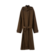 Lemaire Nylon Canvas Light Trench Coat Kobicha Brown