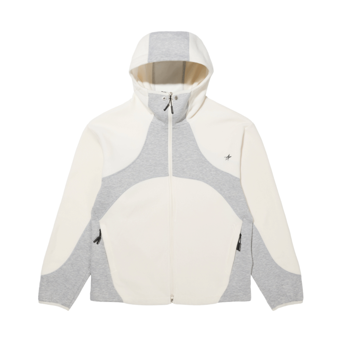 록히드마틴 블로킹 폴라텍 후드 풀 집 아이보리