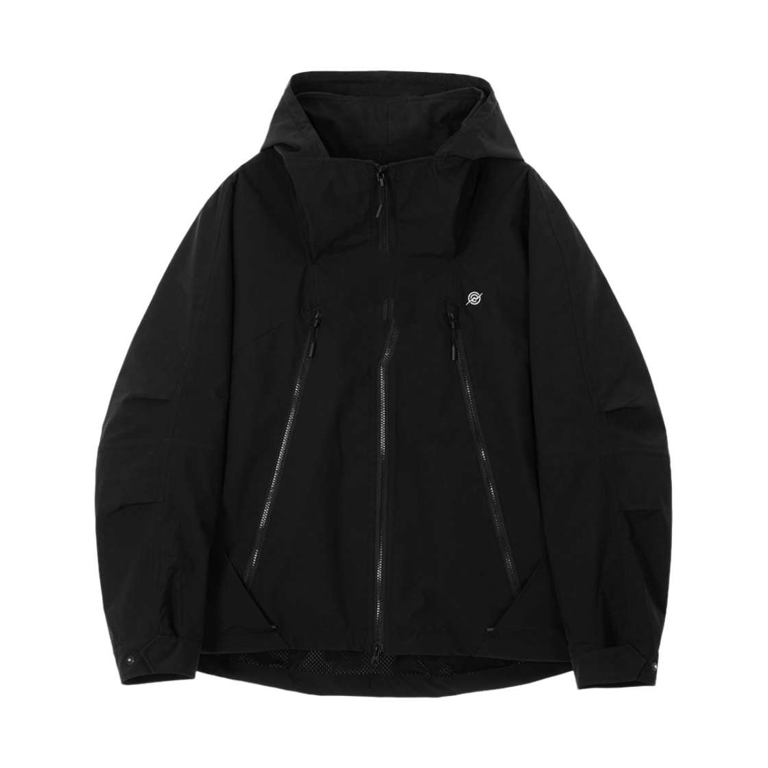 KB1JK1068MBK KALA PATTHAR 3 Layer Hidden Pocket Hooded Jacket Black