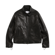 Hatchingroom Single Rider Lambskin Leather Jacket Black