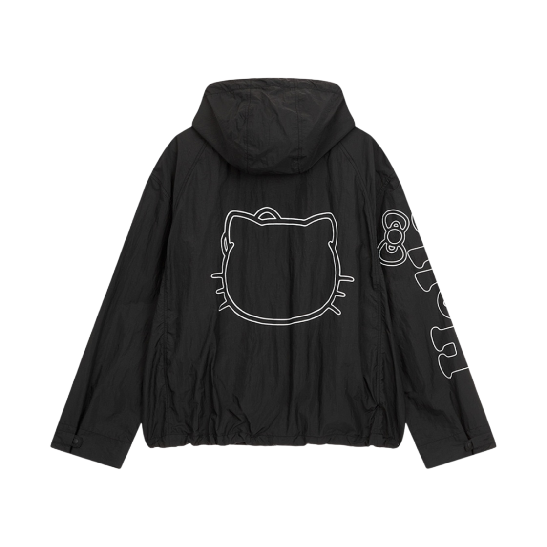 오픈 Yy x 헬로 키티 윈드브레이커 자켓 블랙(Open Yy x Hello Kitty Windbreaker Jacket Black) - 2