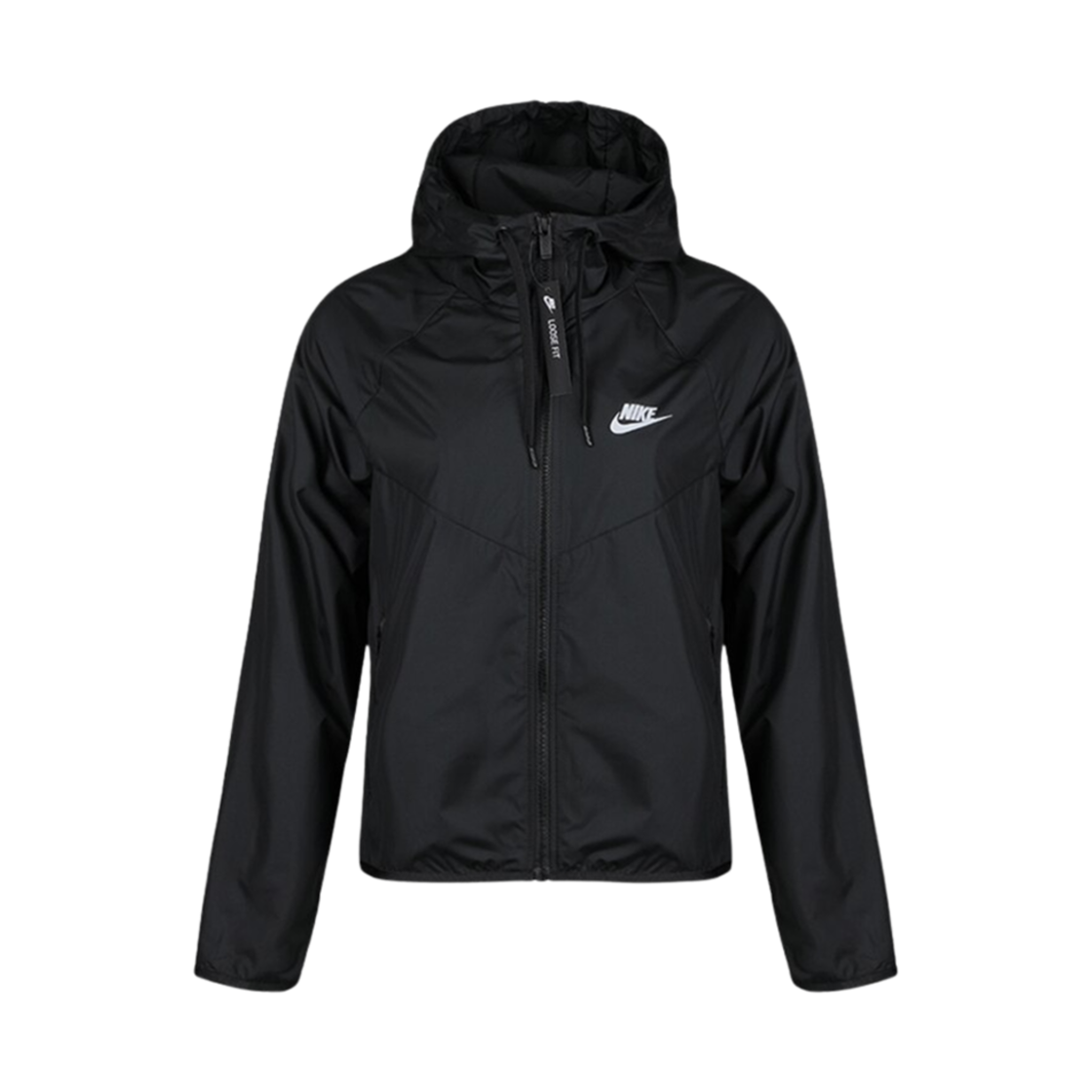 BV3939-010 (W) Nike NSW Windrunner Full Zip Hooded Jacket Black - Asia
