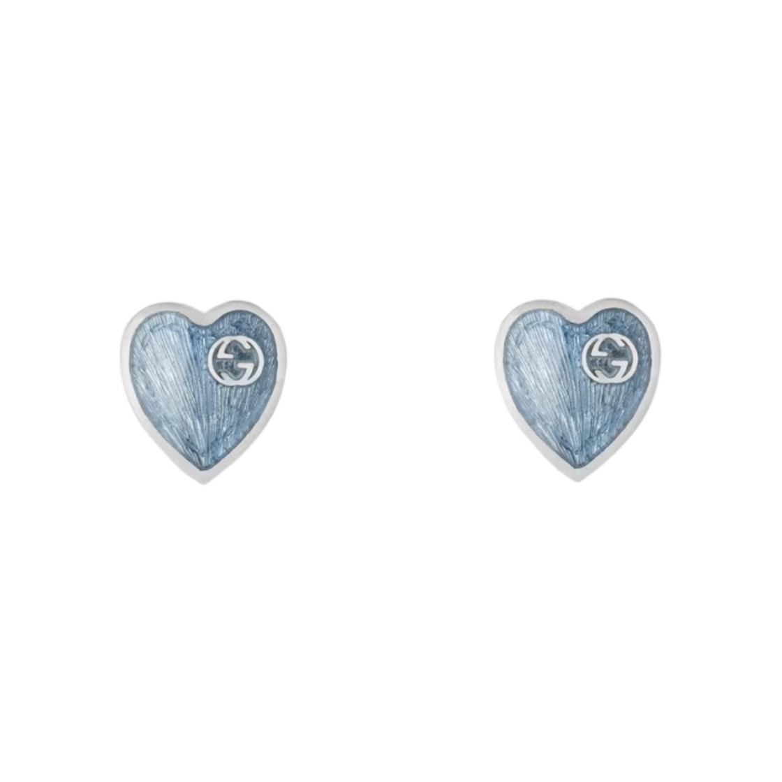 구찌 하트 이어링 인터로킹 G 실버(Gucci Heart Earrings With Interlocking G Silver) - 1