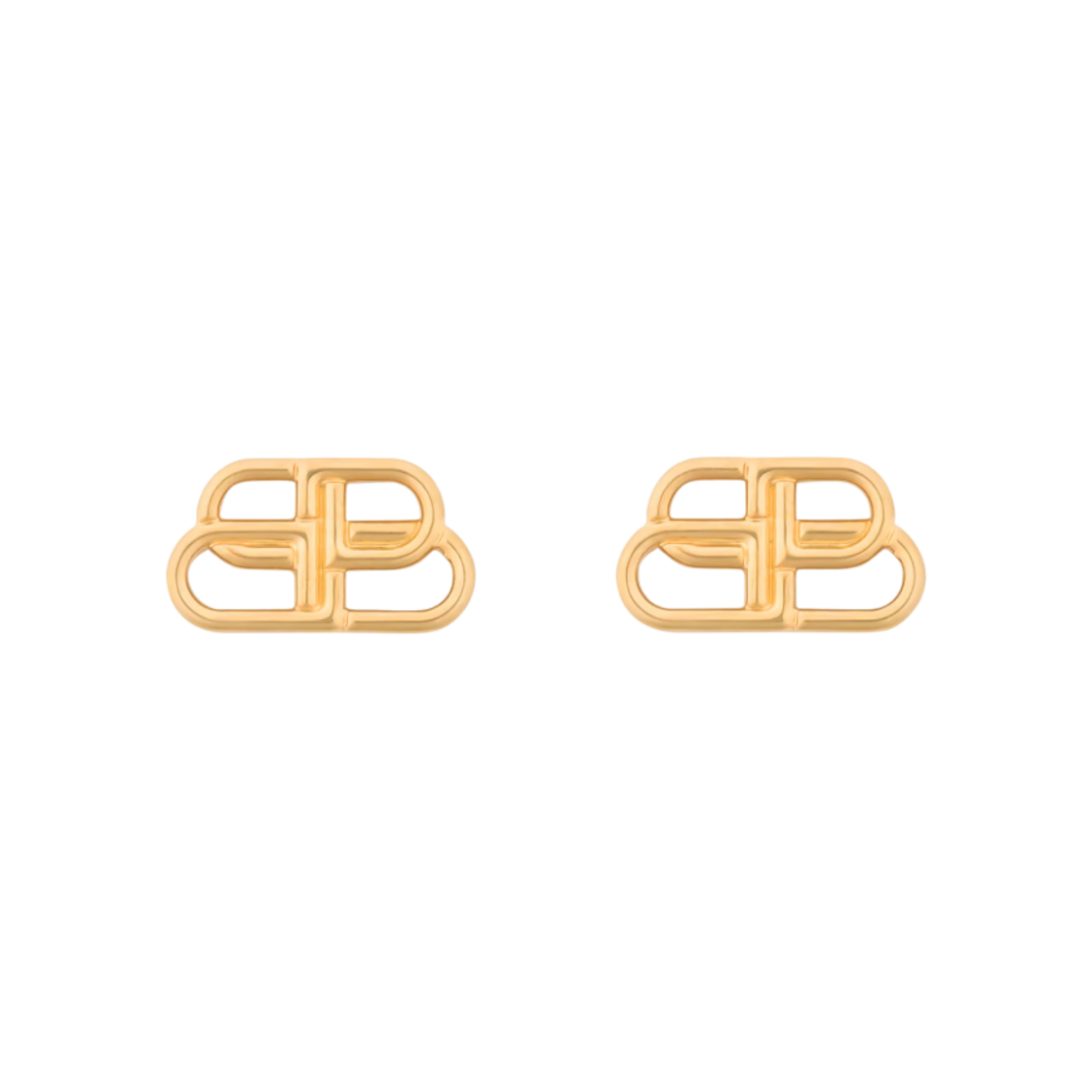 624199TZ99G0705 (W) Balenciaga BB Small Stud Earrings Gold
