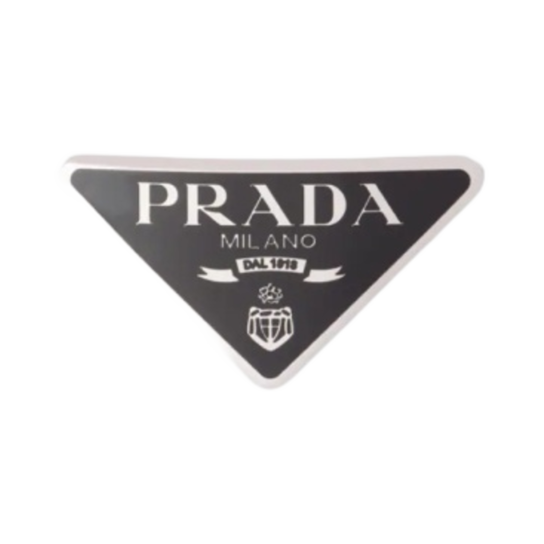 (W) 프라다 메탈 헤어 클립 블랙((W) Prada Metal Hair Clip Black)