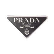 (W) Prada Metal Hair Clip Black
