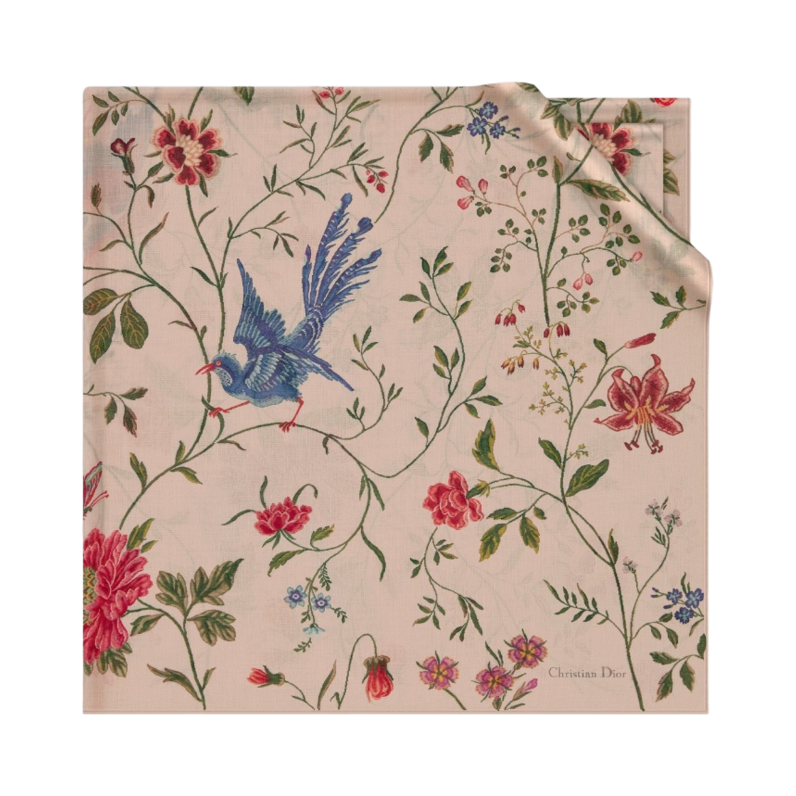(W) 디올 버드 숄 캐시미어 로즈 드 방 멀티컬러((W) Dior Birds Shawl Cashmere Rose Des Vents Multicolor) - 1