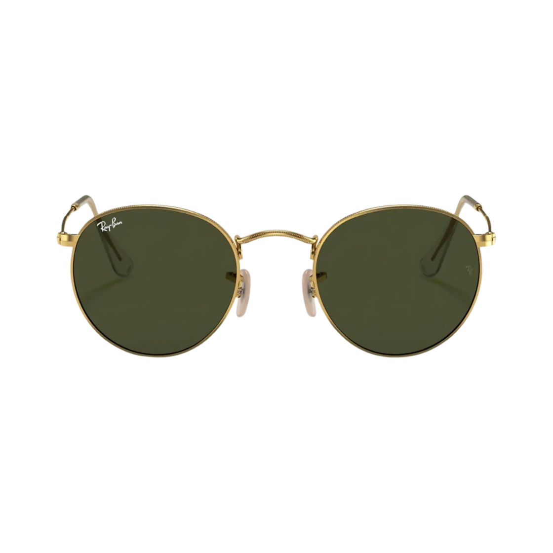 레이밴 라운드 메탈 폴리쉬드 골드 프레임 그린 클래식 G-15 렌즈(Ray-Ban Round Metal Polished Gold Frame Green Classic G-15 Lenses)