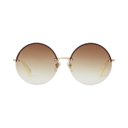 COS x Linda Farrow Orbit Sunglasses Round Rose Gold