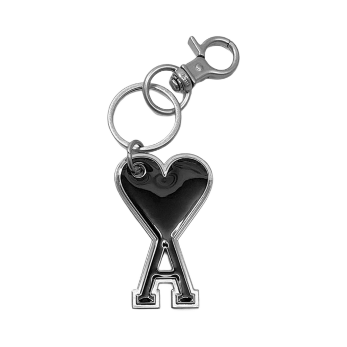 아미 하트 로고 키링 블랙(AMI de Coeur Keyring Black)