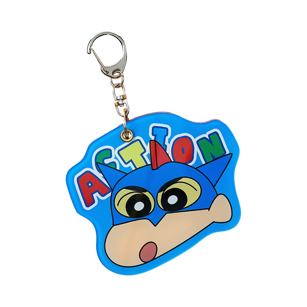 대원미디어 짱구는못말려 슬라이드 미러 아크릴 키링 액션가면(Daewonmedia Crayon Shin Chan Slide Mirror Acrylic Keyring Action Mask)