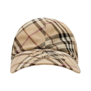 Burberry Check Baseball Cap Alabaster