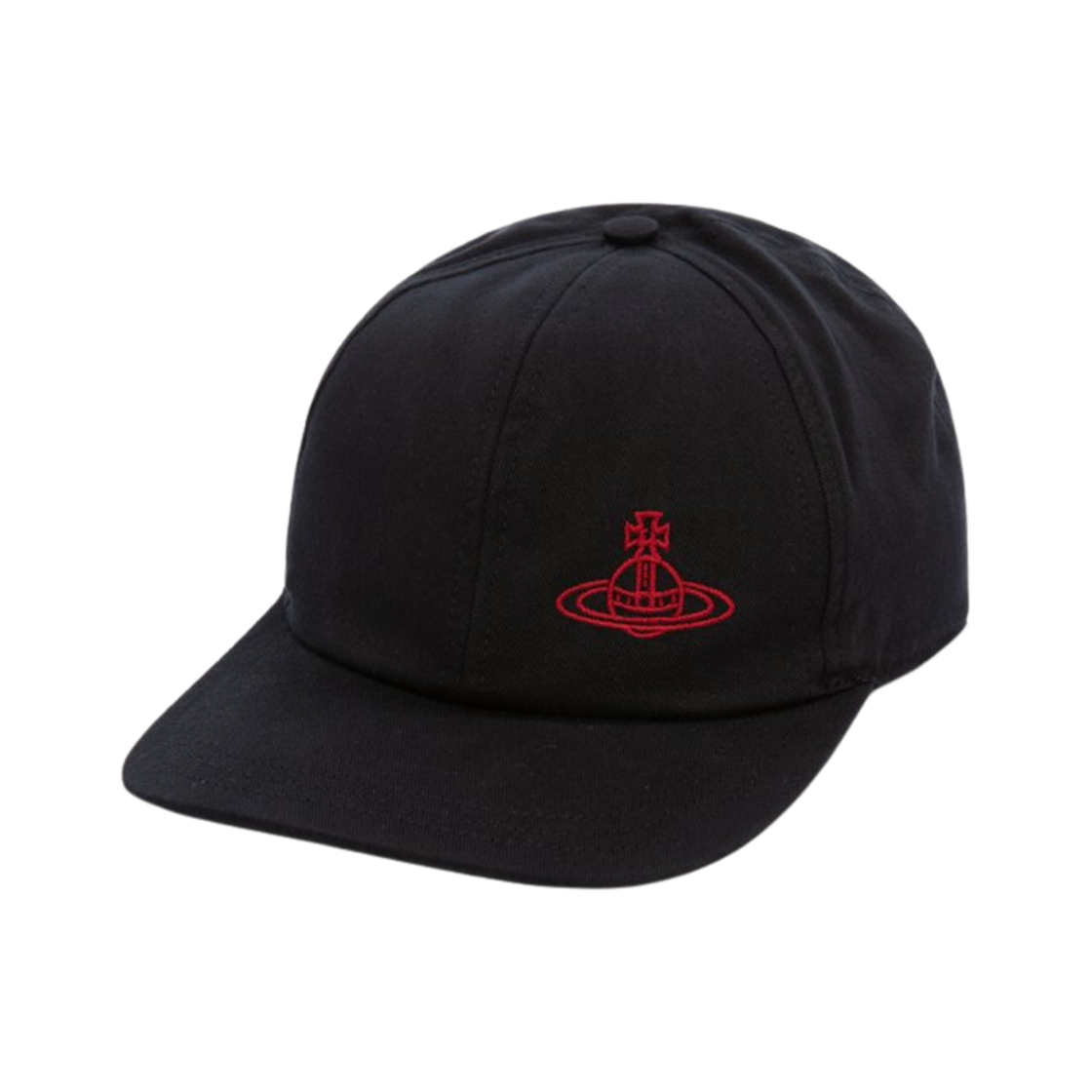 비비안 웨스트우드 로고 자수 코튼 캡 네이비 | Vivienne