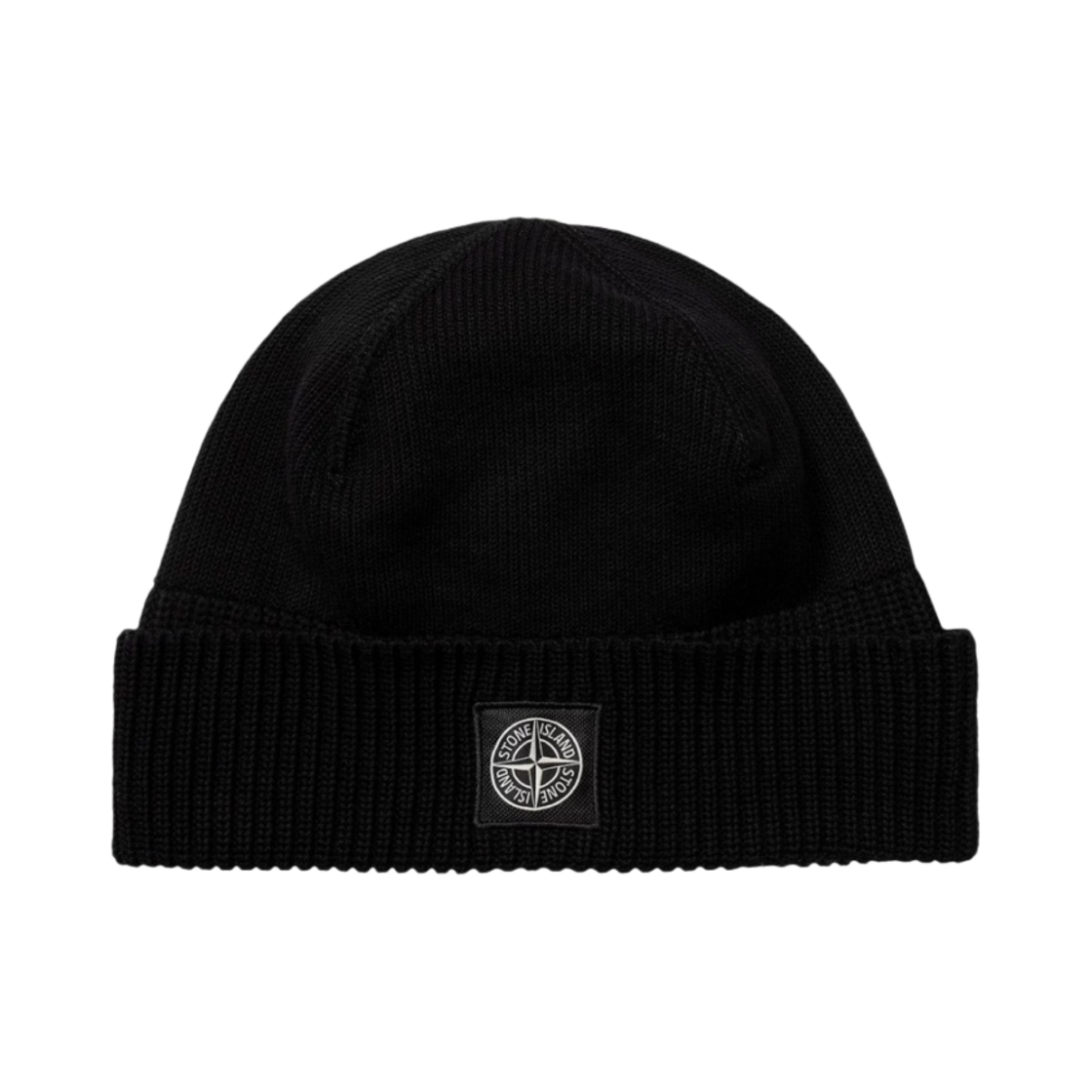 스톤 아일랜드 N04C6 로고 패치 비니 블랙 - 21FW(Stone Island N04C6 Logo Patch Beanie Black - 21FW)