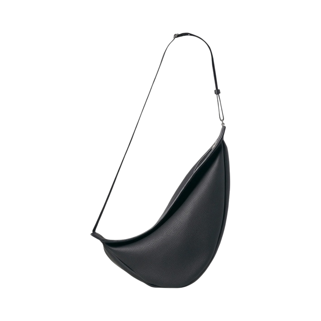 W1196L129BLPL The Row Large Slouchy Banana Bag in Leather Black