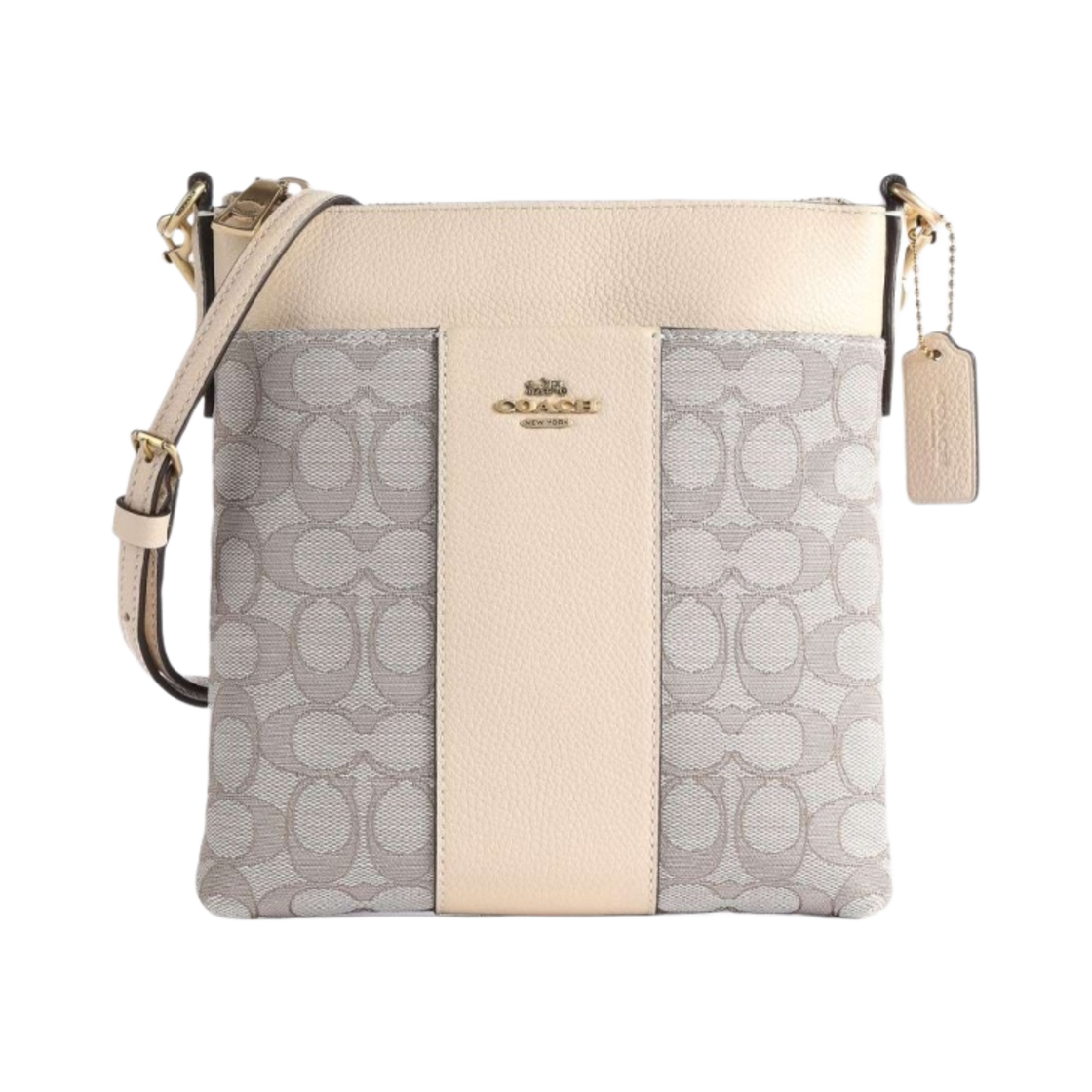 코치 키트 메신저 크로스바디백 스톤 아이보리(Coach Kitt Messenger Crossbody Bag Stone Ivory) - 1