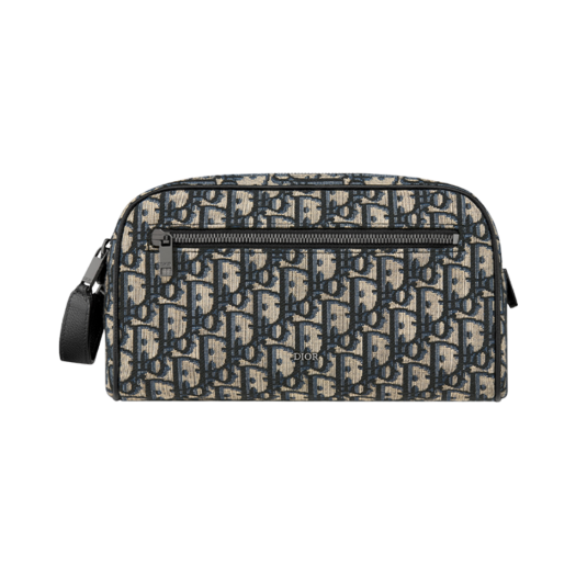 2ESCA494YKY-H27E Dior Toiletry Bag Beige Black Oblique Jacquard Black