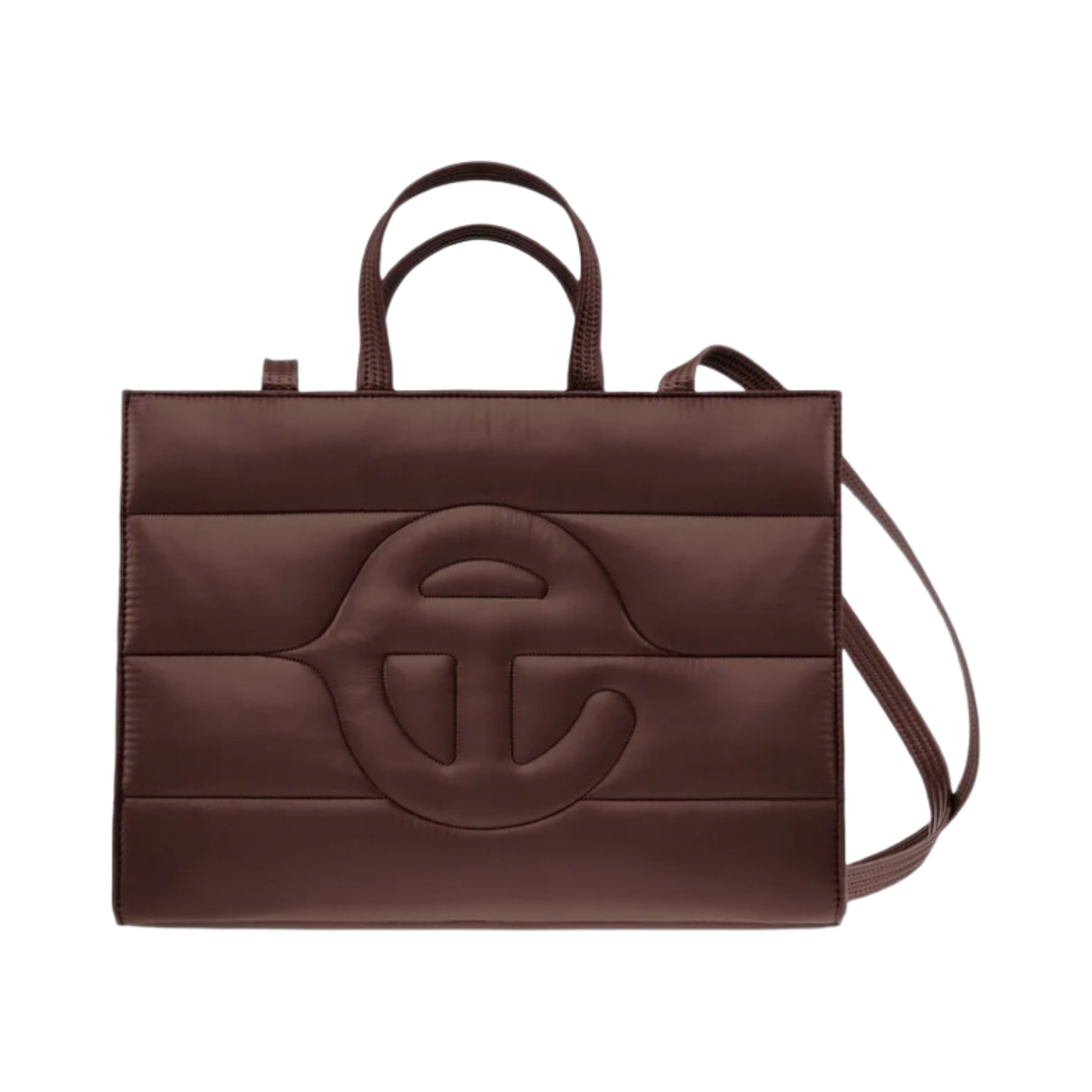 텔파 미디움 퍼프 쇼퍼 초콜릿(Telfar Medium Puff Shopper Chocolate) - 1